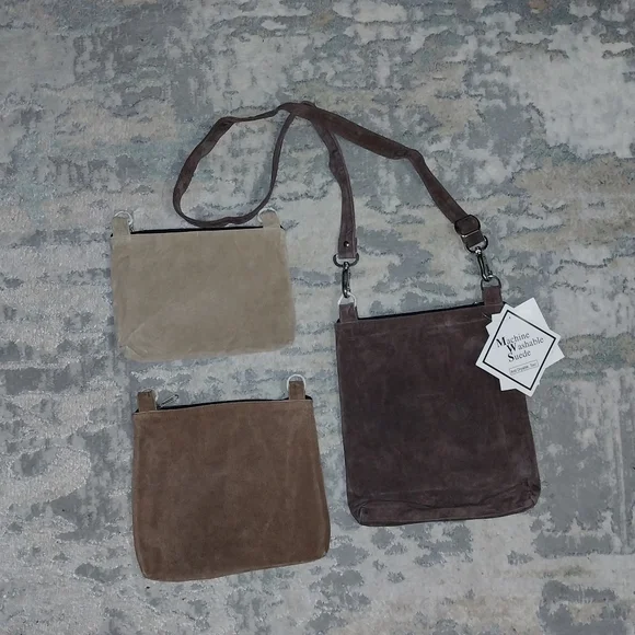 Brown Suede Purse Set - Picture 1 of 8